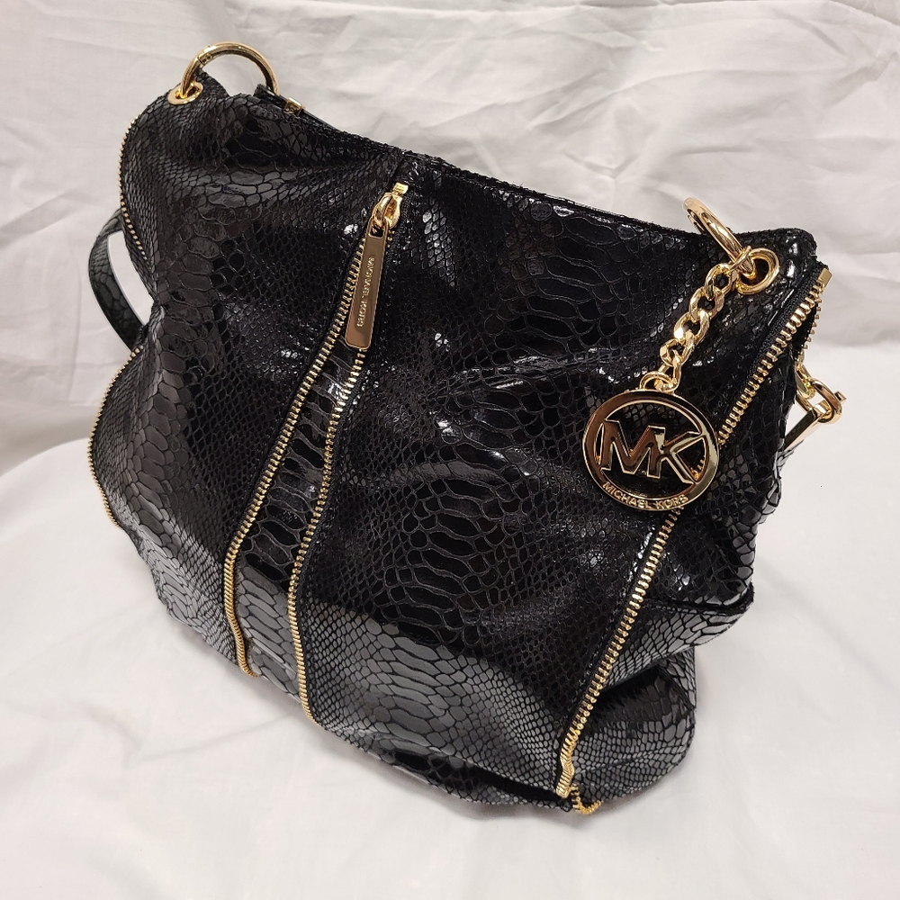 MK Embossed Leather Newman handbag